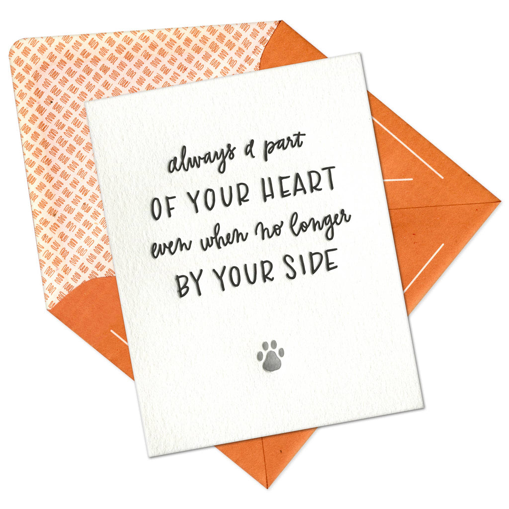 Always in Your Heart Letterpress Pet Sympathy Card