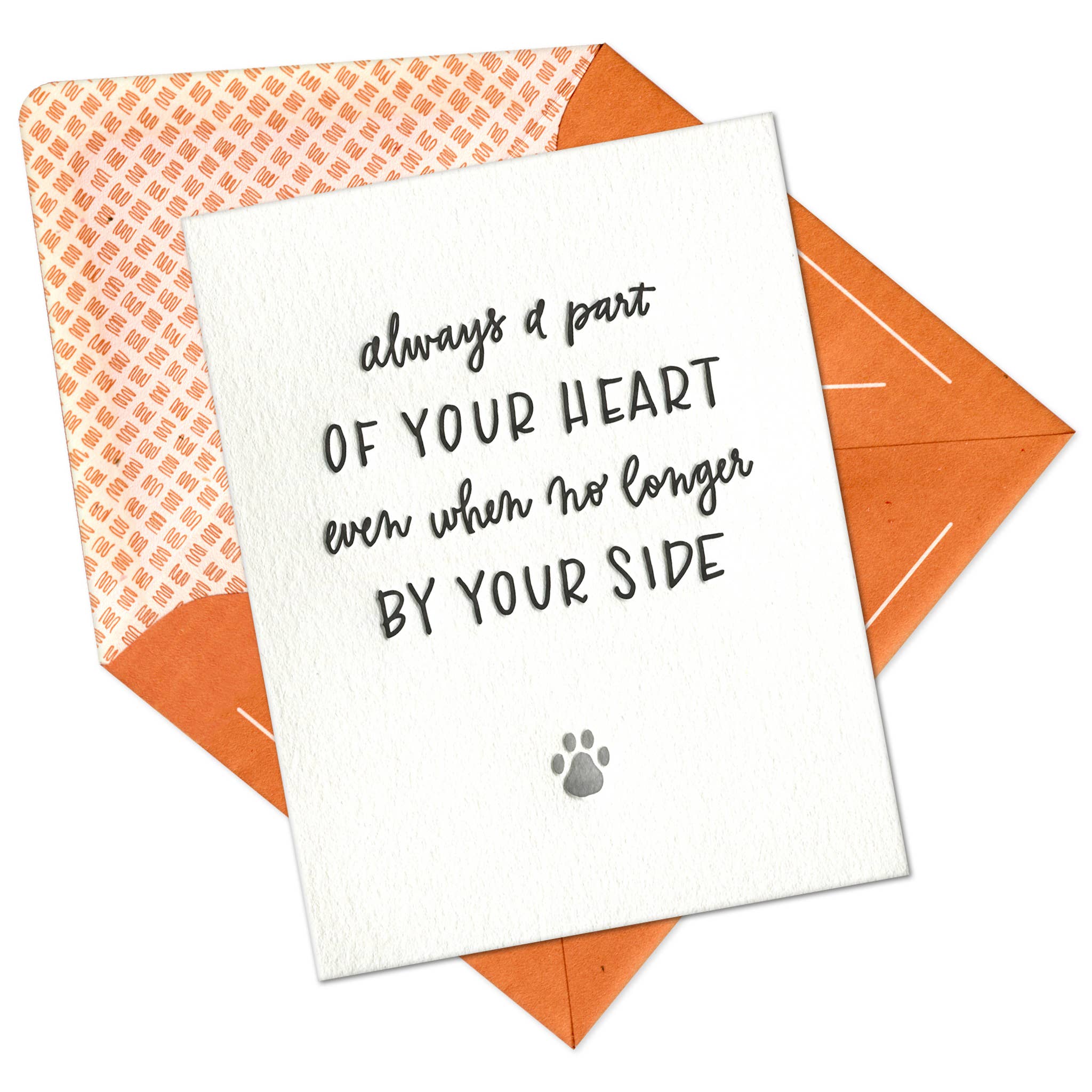 Always in Your Heart Letterpress Pet Sympathy Card