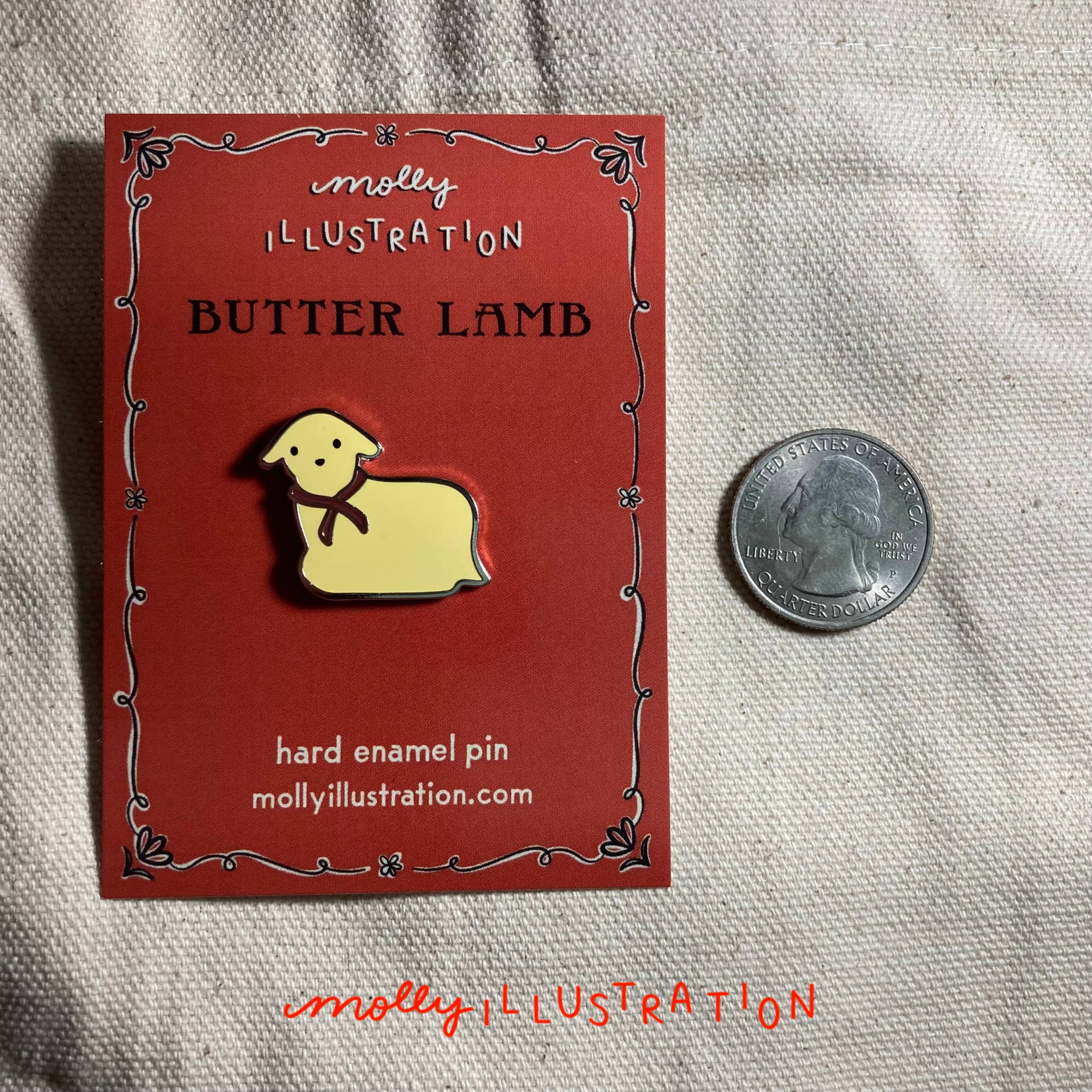 Butter Lamb Hard Enamel Pin