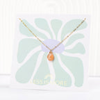 Sunstone Drop Necklace- .925 Sterling Silver