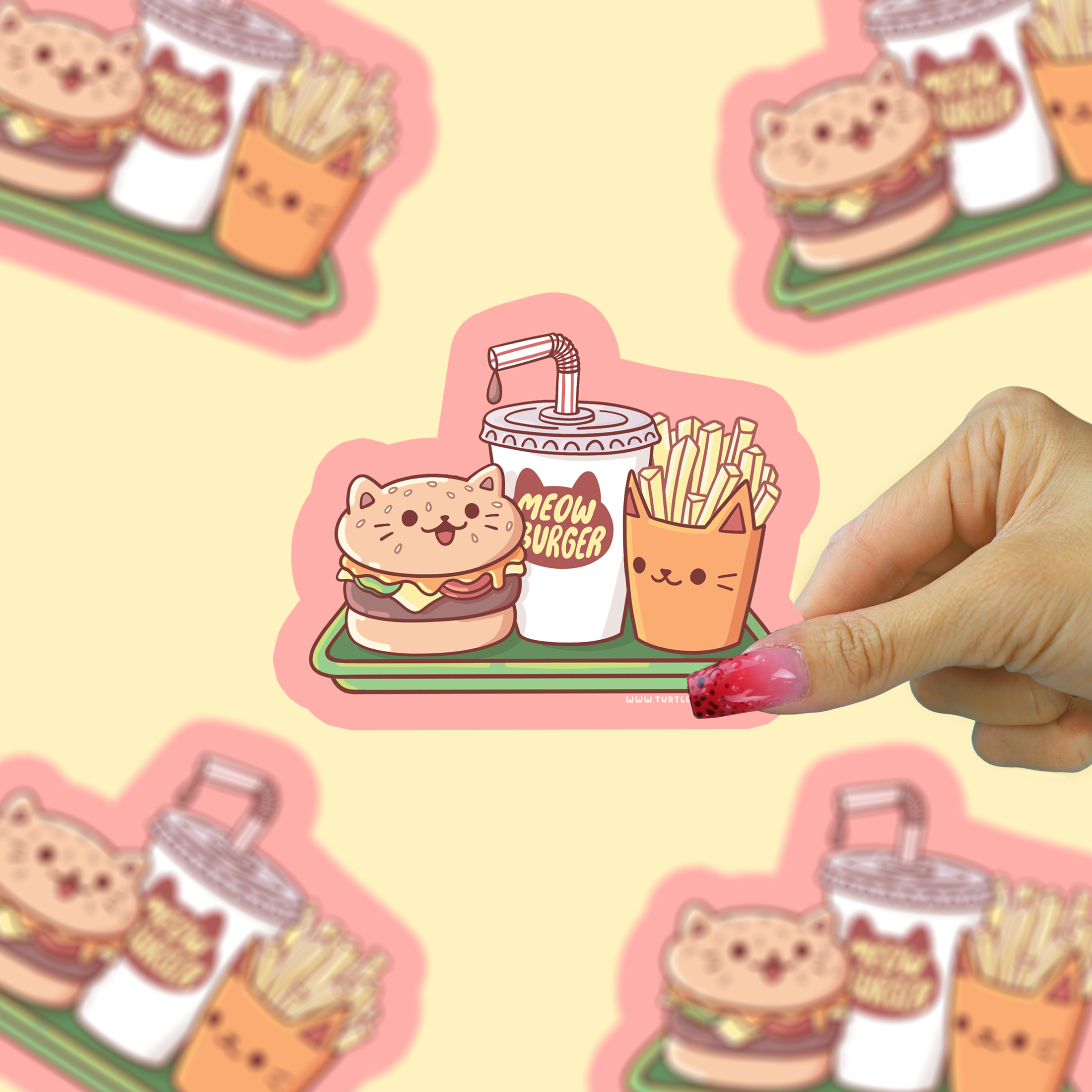 Meow Burger Sticker