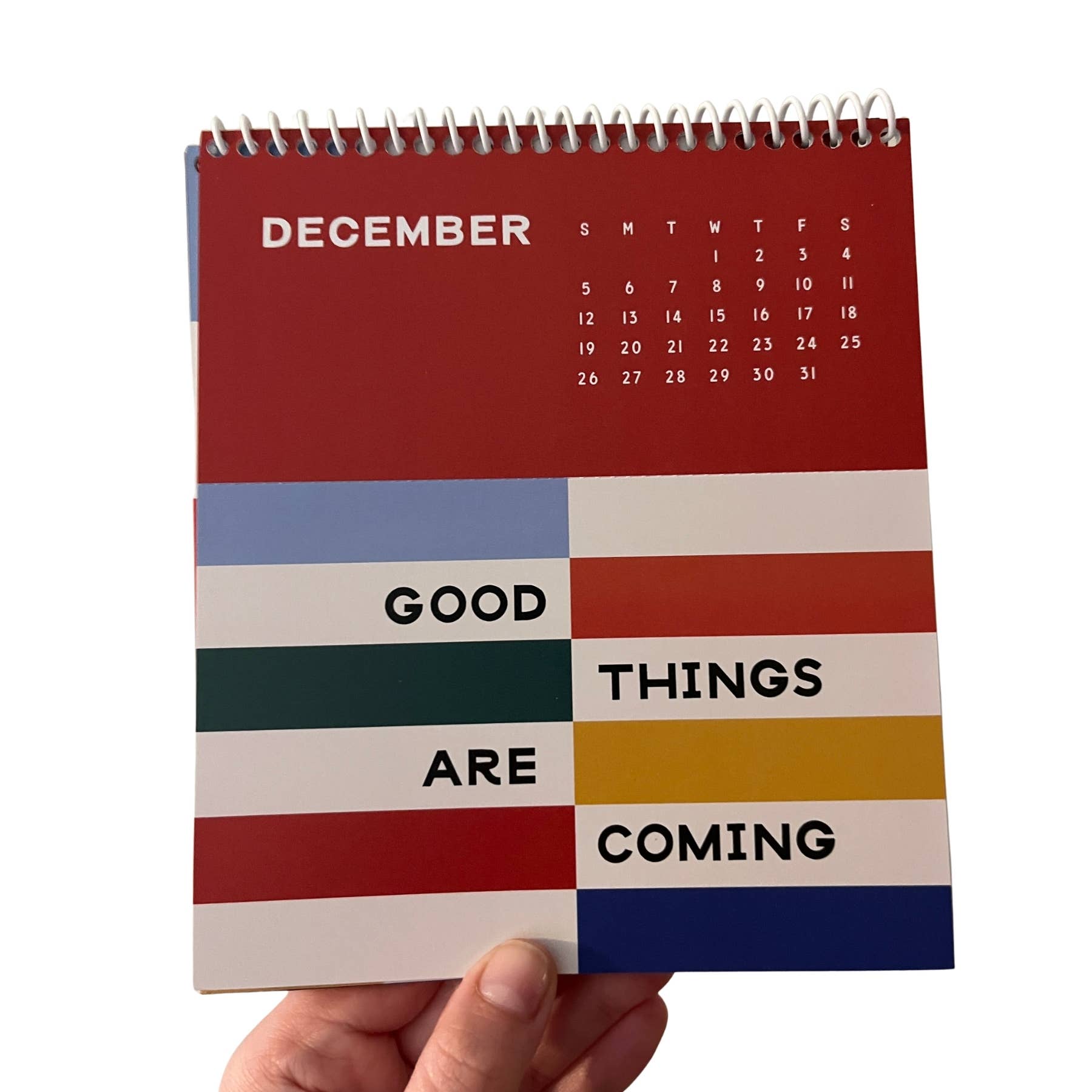 2027 Postcard Calendar - Monthly Desk Calendar With Easel