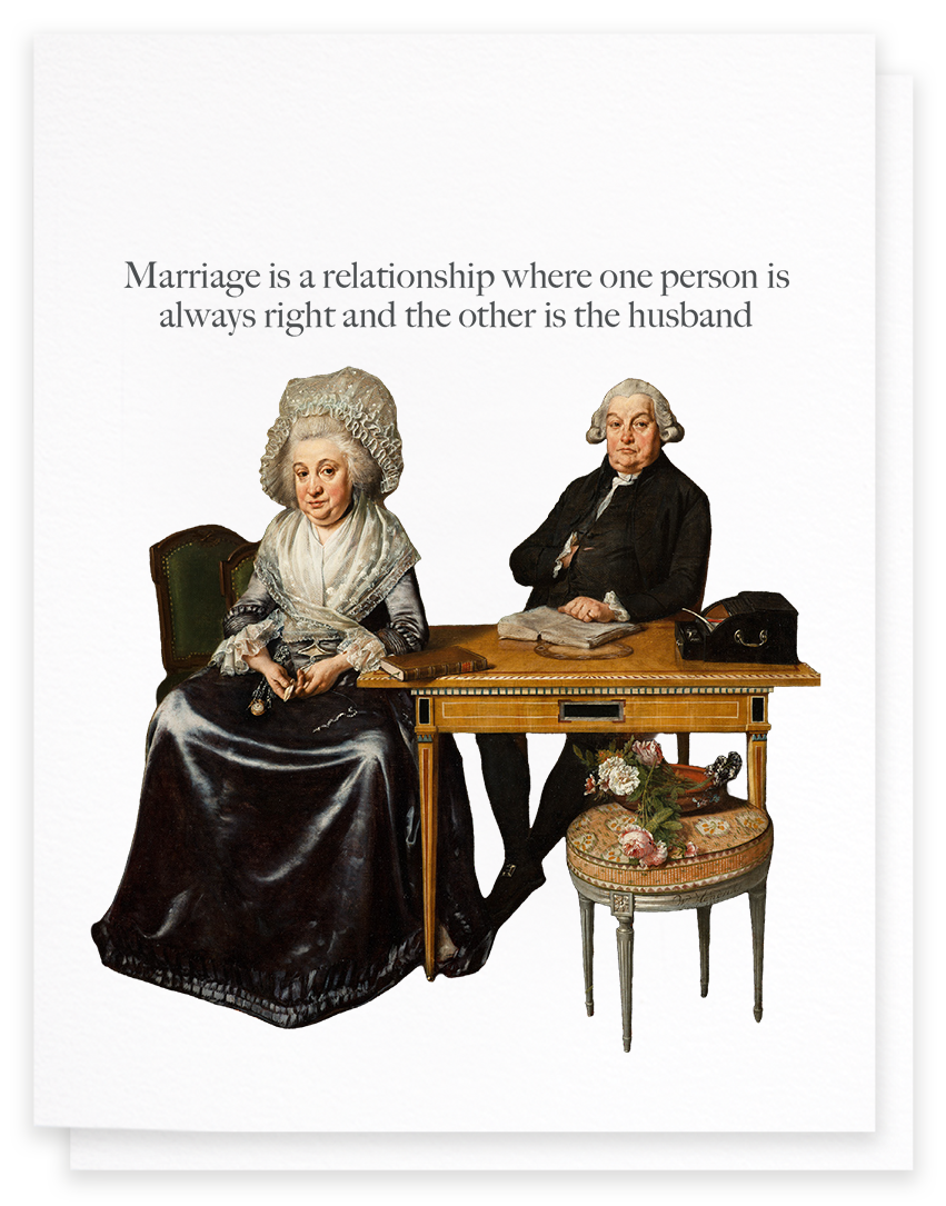Always Right, Funny Wedding/Anniversary Greeting Card