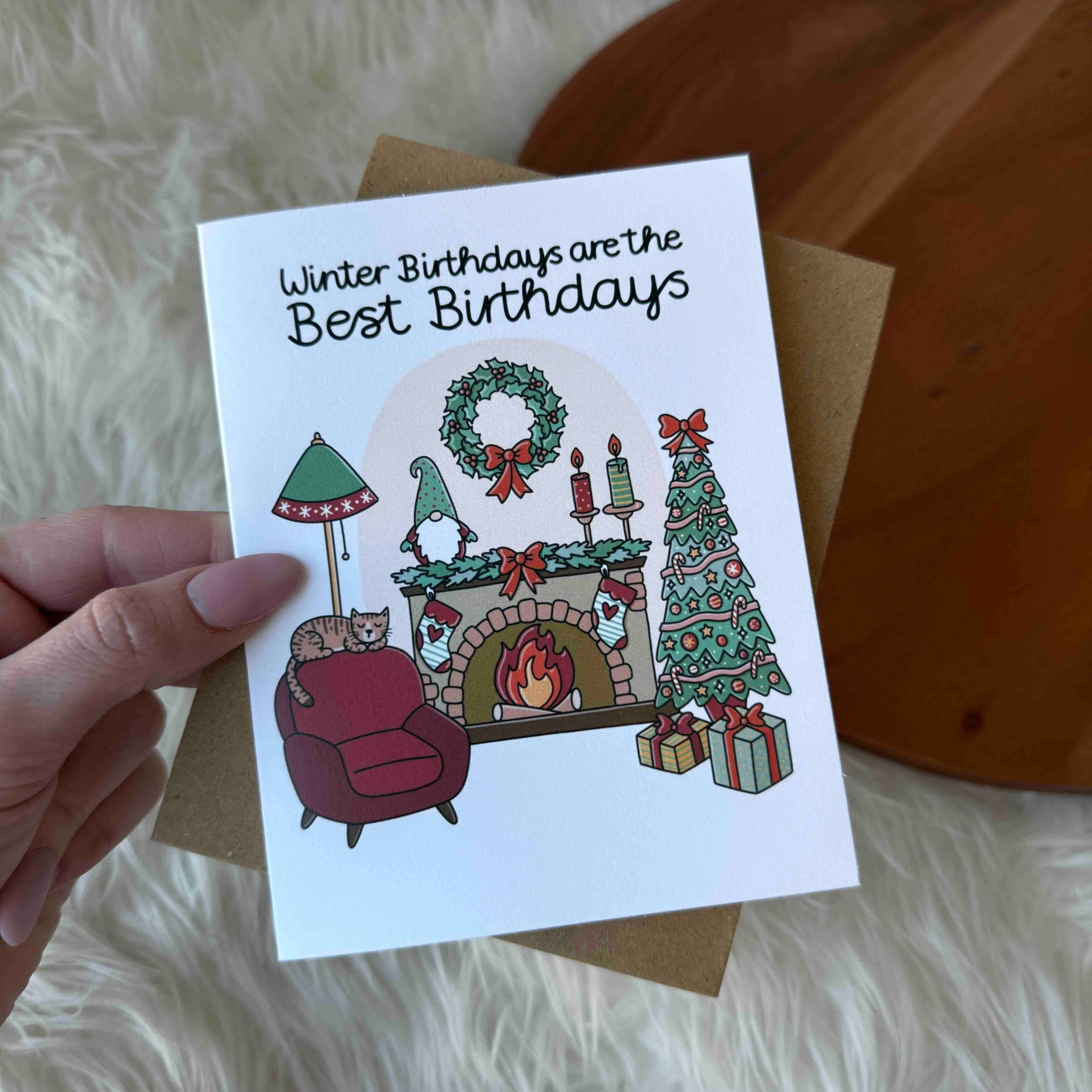 Winter Birthdays Cozy Card