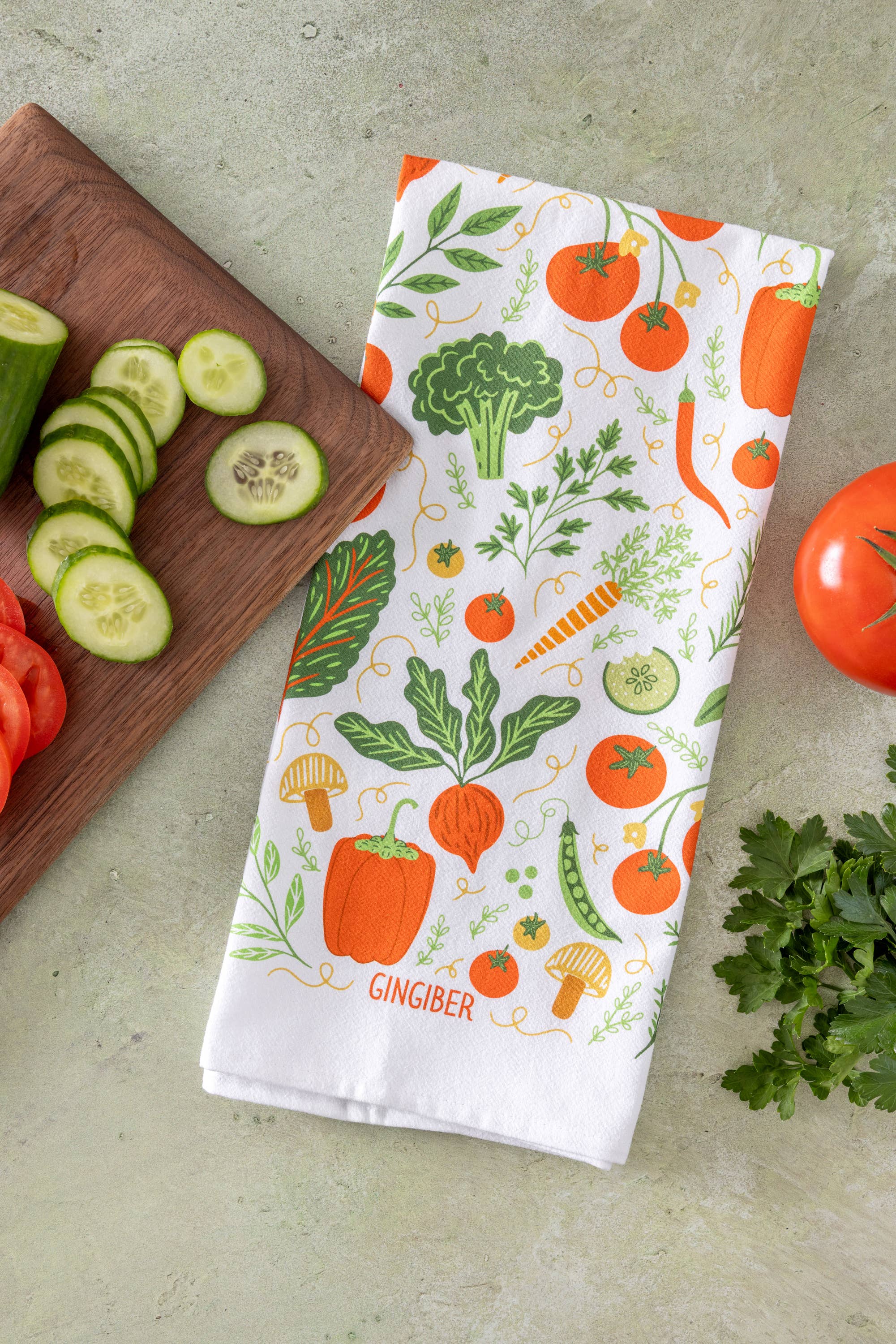 Vegetable Tea Towel - Garden Kitchen