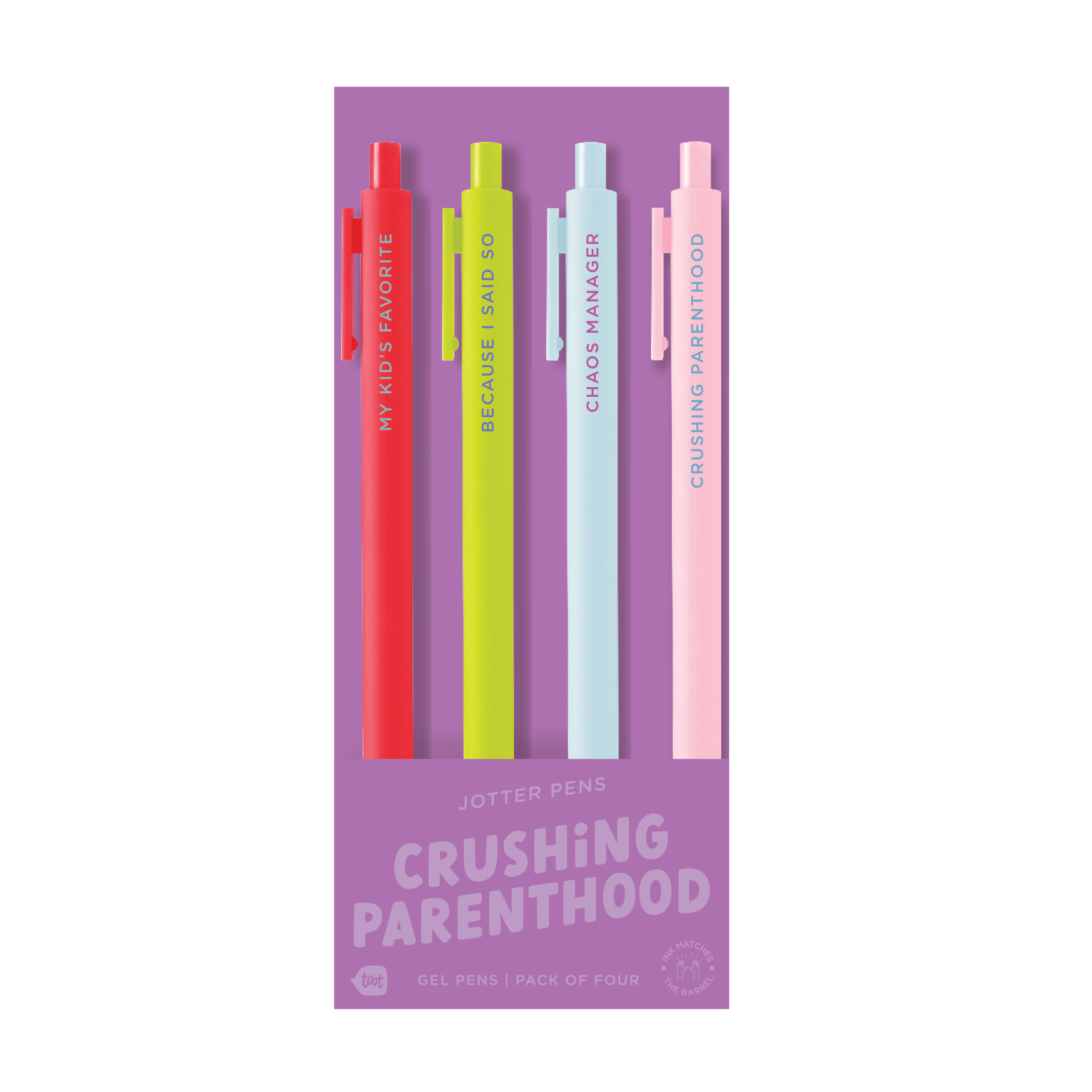 Crushing Parenthood Jotter Pens - Set of 4