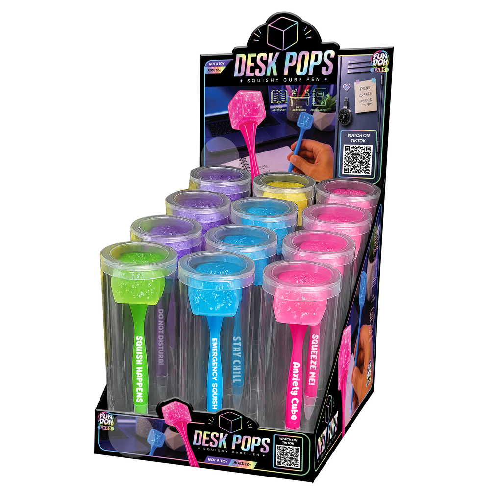 Fun Doh Desk Pops Squishy Cube Pen