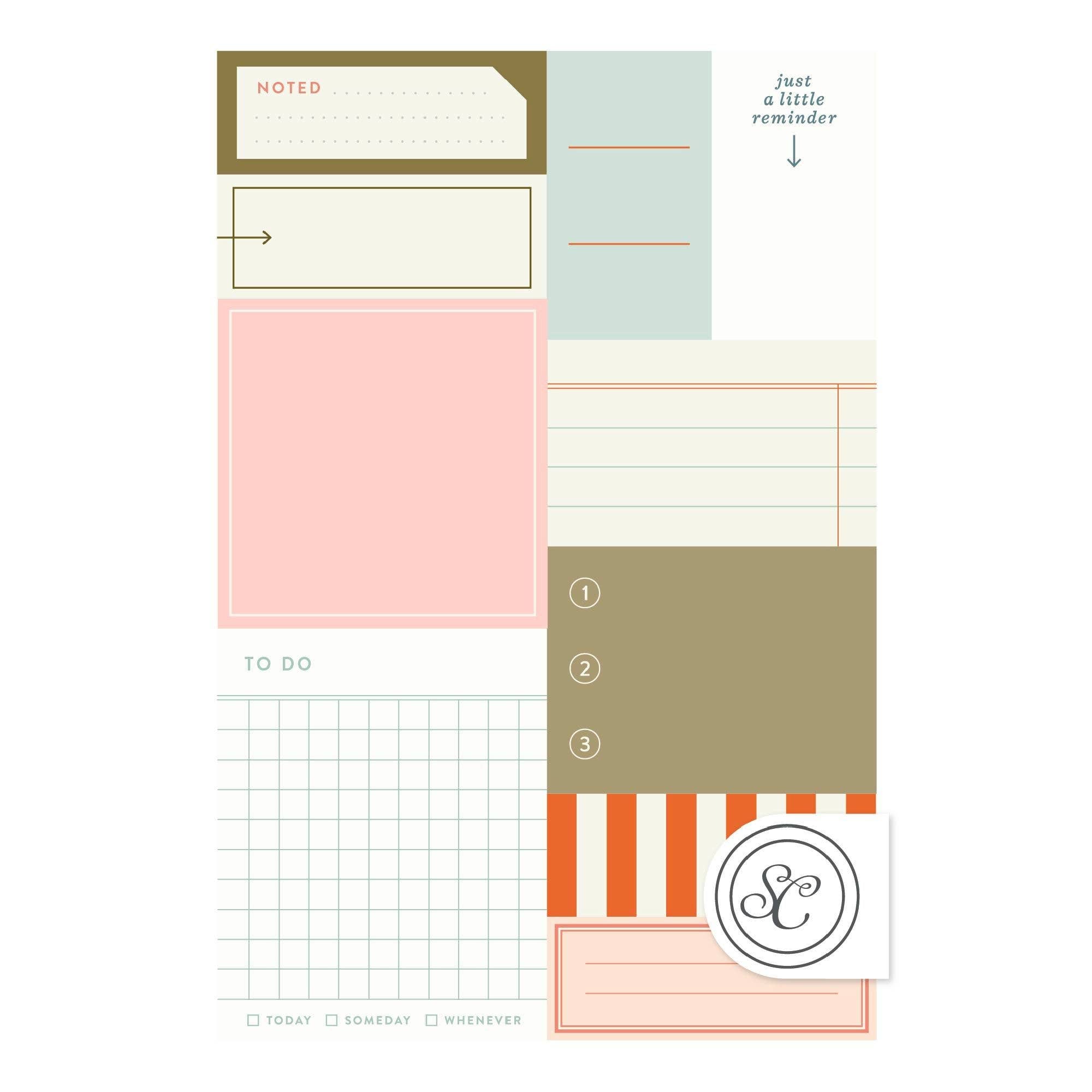 Sticky Note Notepads - Set of 10