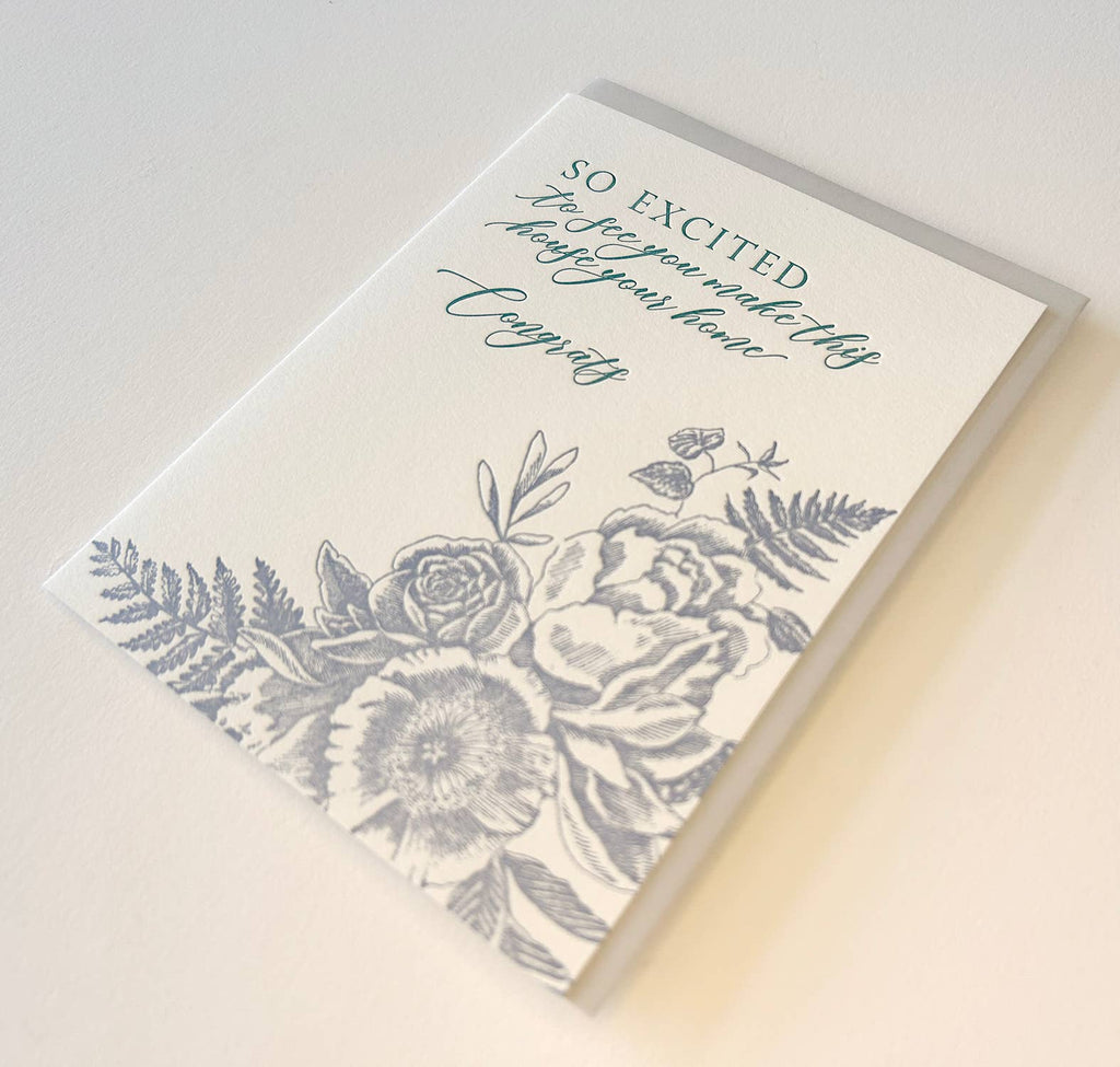 New Home Letterpress Greeting Card