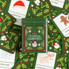 Christmas Charades Game - Deck of Cards + Storage Tin
