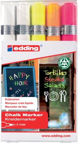 Edding 4095 Chalk Marker Set of 5