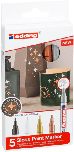 Edding 751 Gloss Paint Marker Set of 5