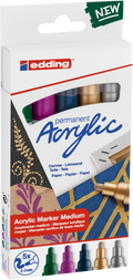 Edding 5100 Acrylic Marker Medium Set of 5- Festive