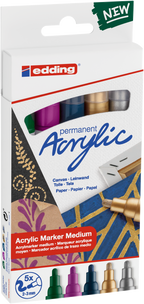 Edding 5100 Acrylic Marker Medium Set of 5- Festive
