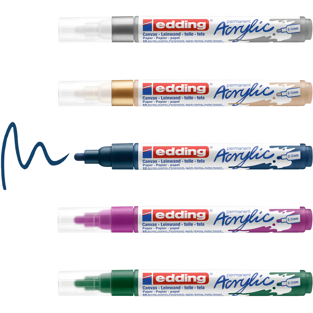 Edding 5100 Acrylic Marker Medium Set of 5- Festive