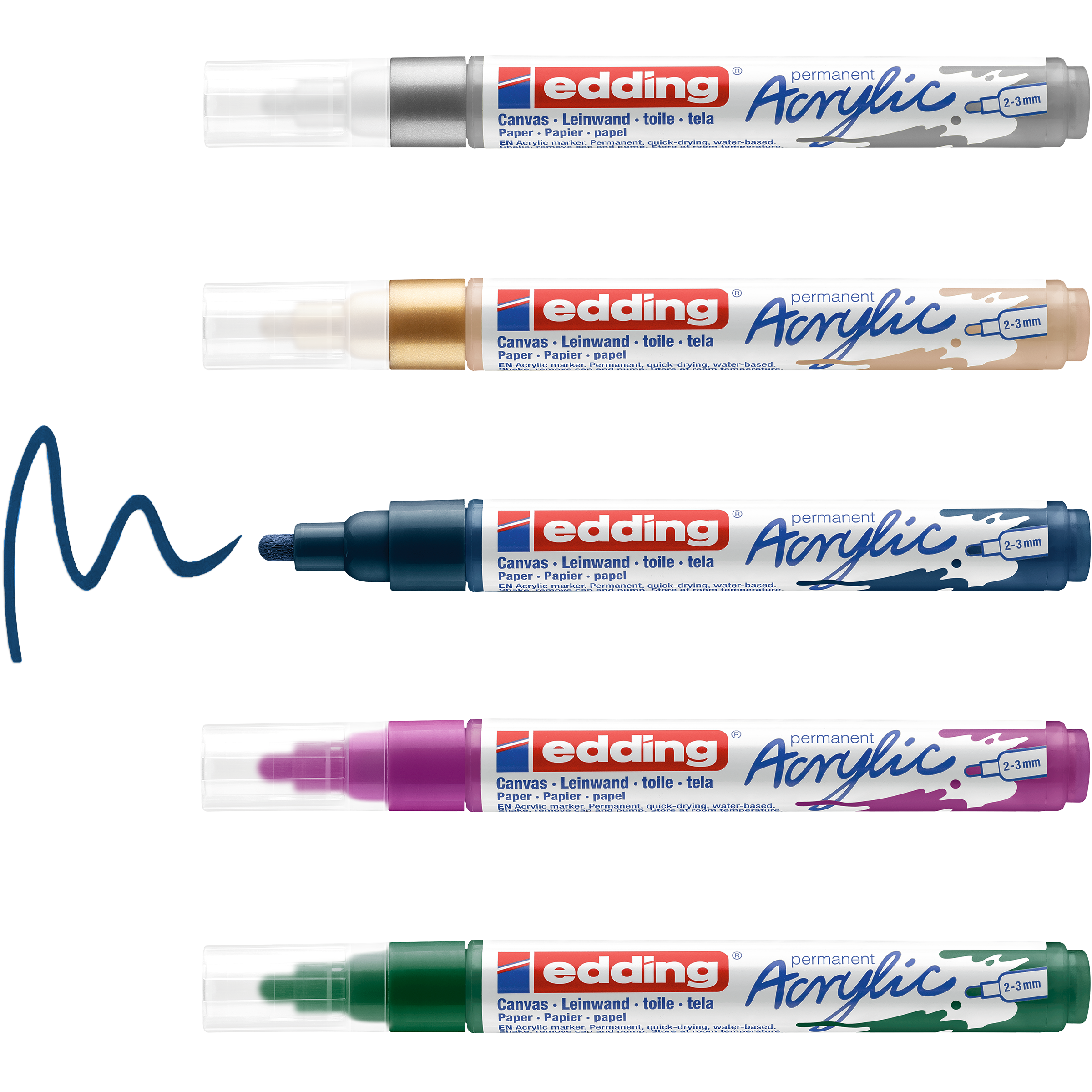Edding 5100 Acrylic Marker Medium Set of 5- Festive
