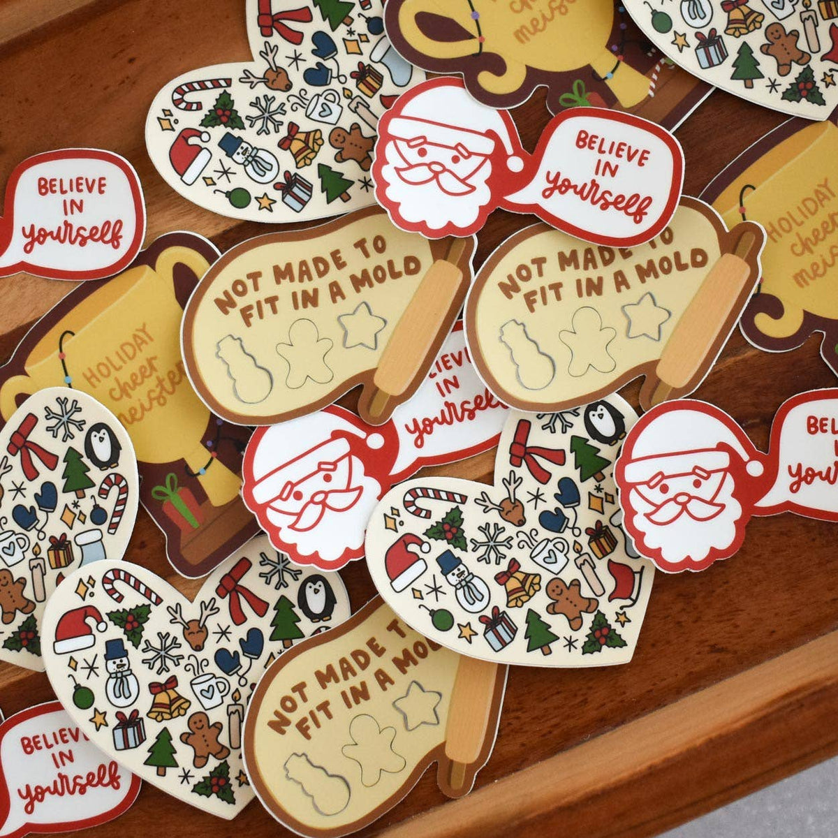 Believe In Yourself Santa Vinyl Sticker