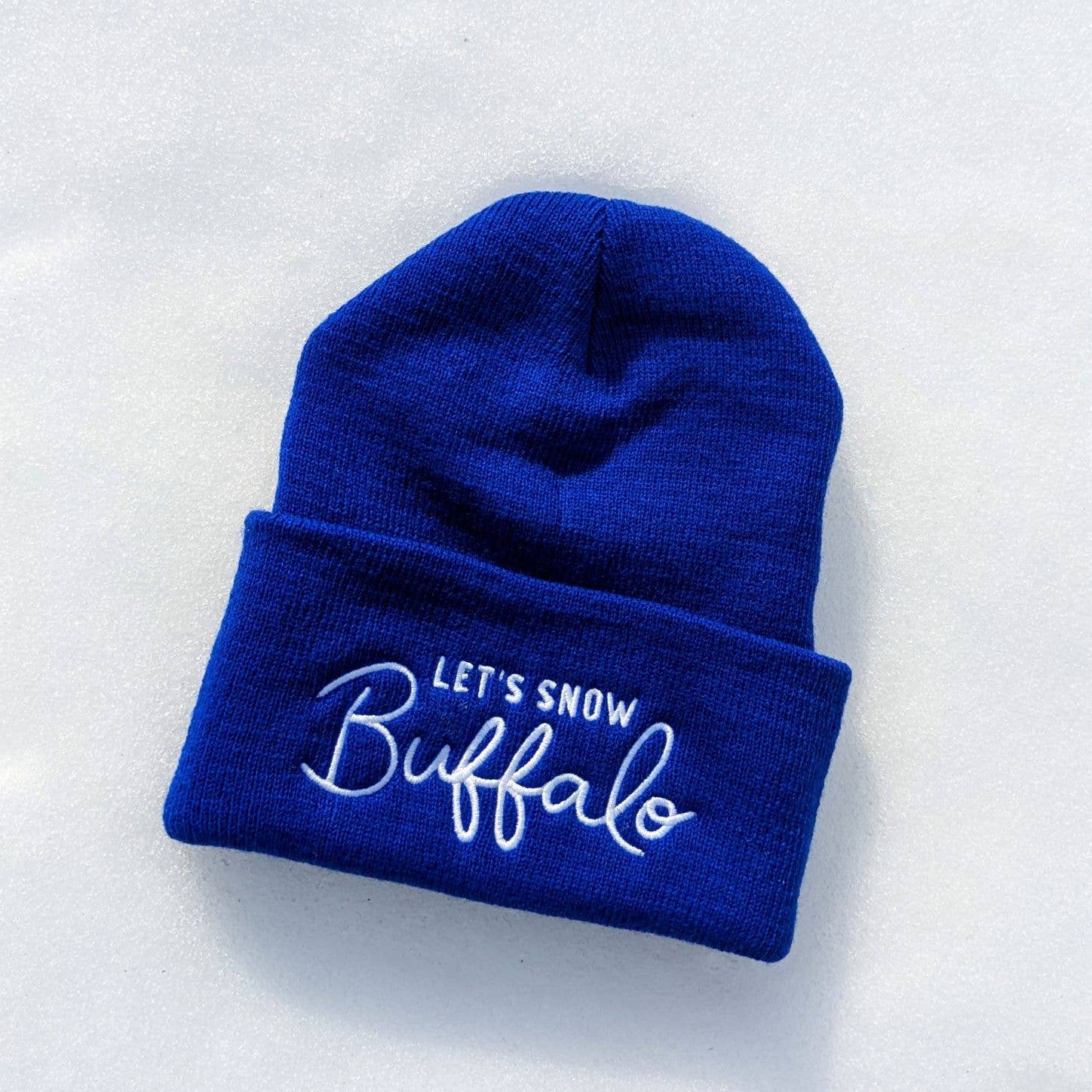 Let's Snow Buffalo Black Beanie