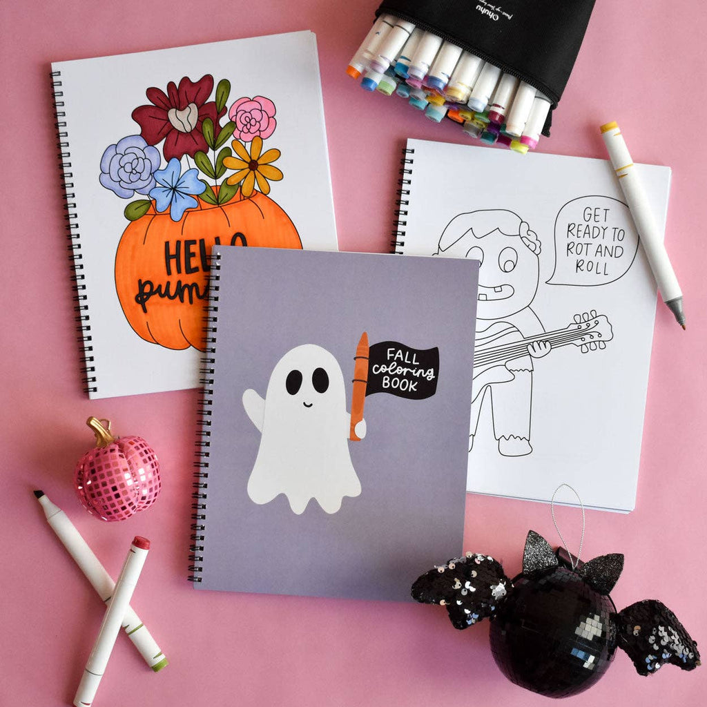 Fall Coloring Book | Halloween and Ghosts