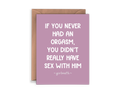 Girlmath Orgasm Card