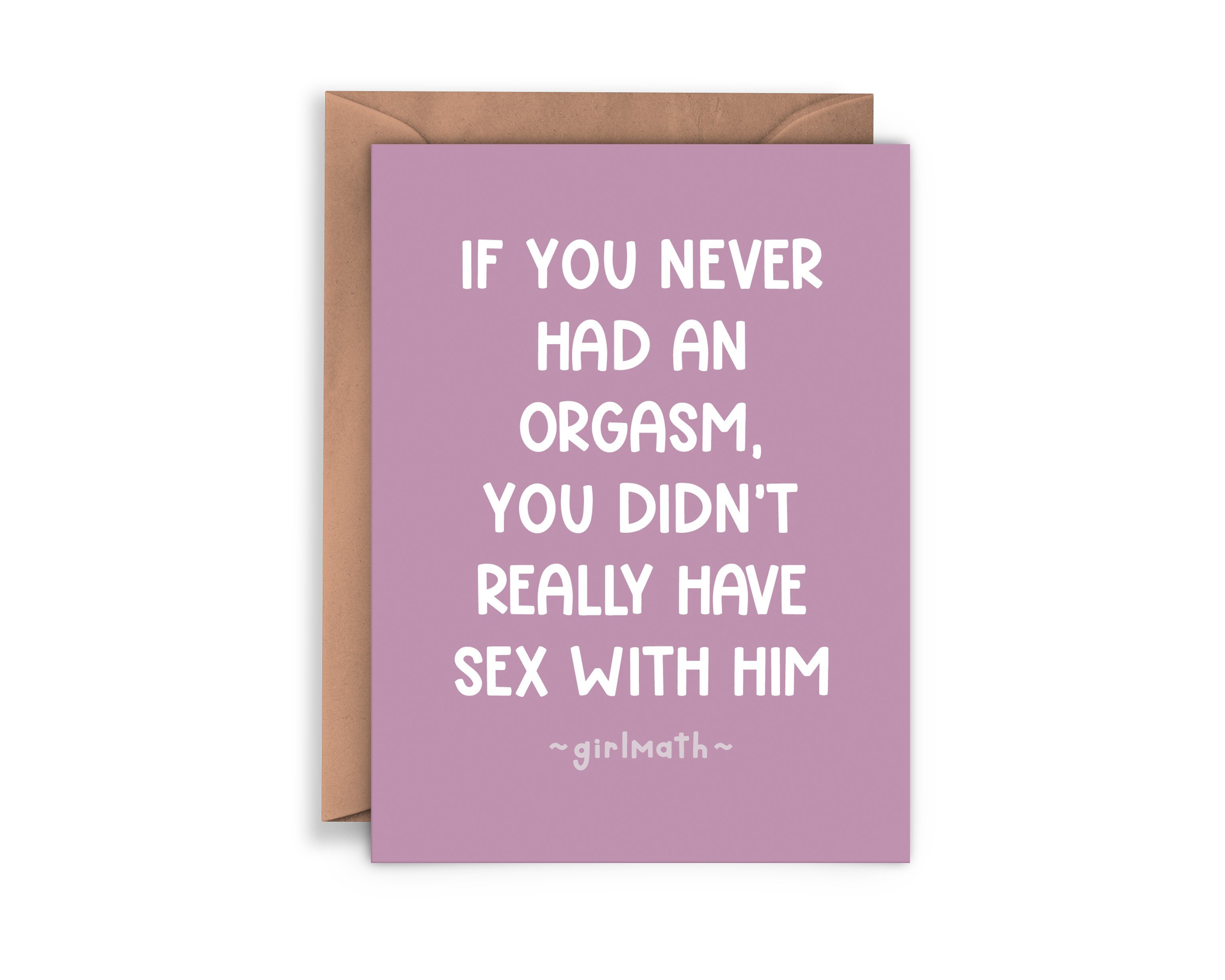 Girlmath Orgasm Card