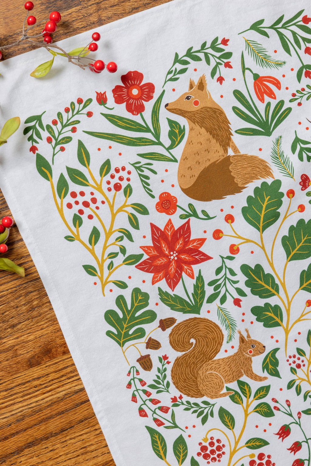 Christmas Forest Tea Towel