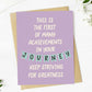 Keep Striving For Greatness Inspirational Graduation Card