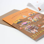 Sticker Scene Card - Construction  Birthday