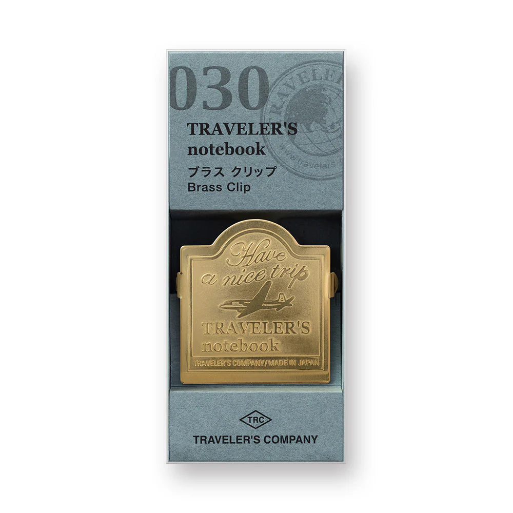 Traveler's Notebook 030 Brass Clip- Airplane