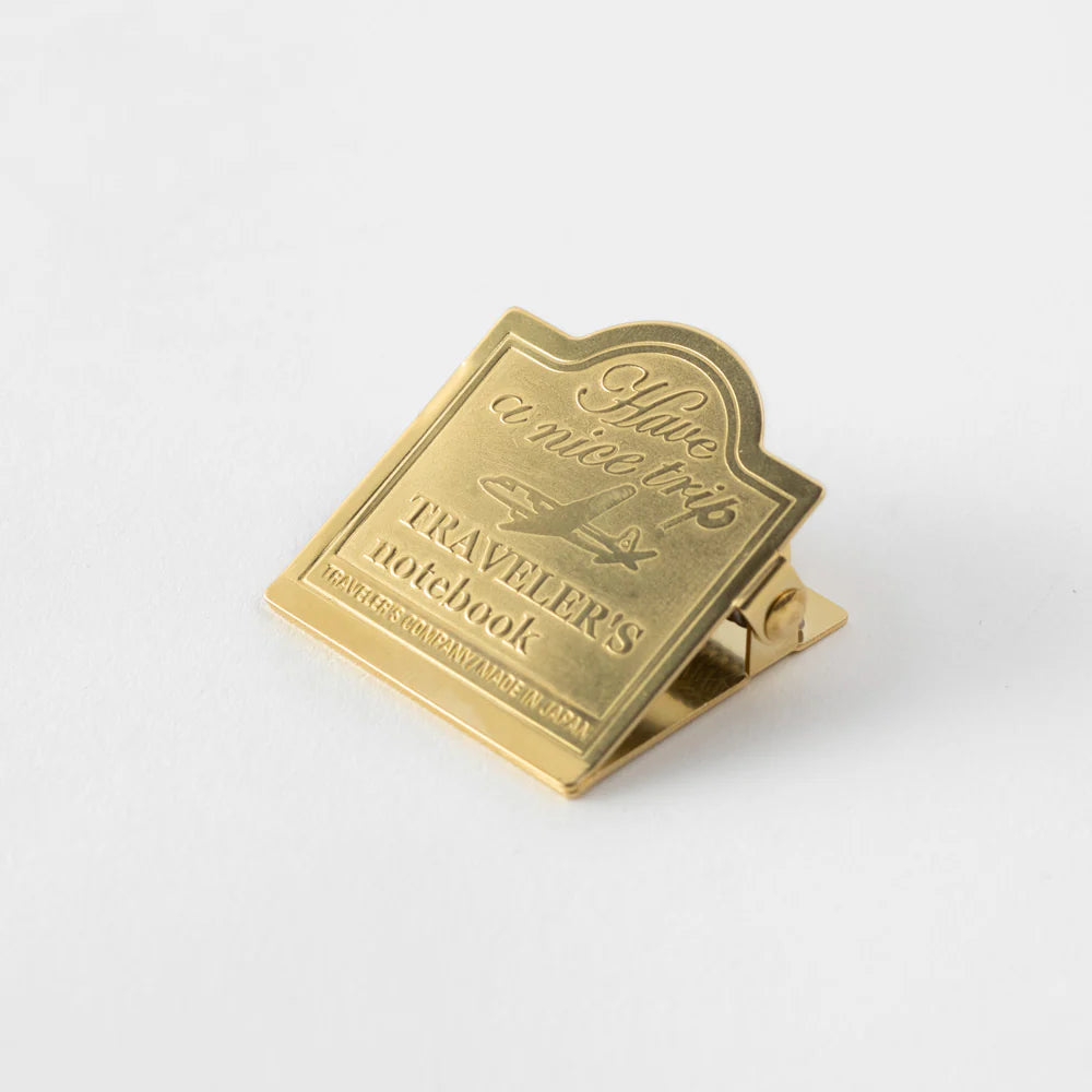 Traveler's Notebook 030 Brass Clip- Airplane