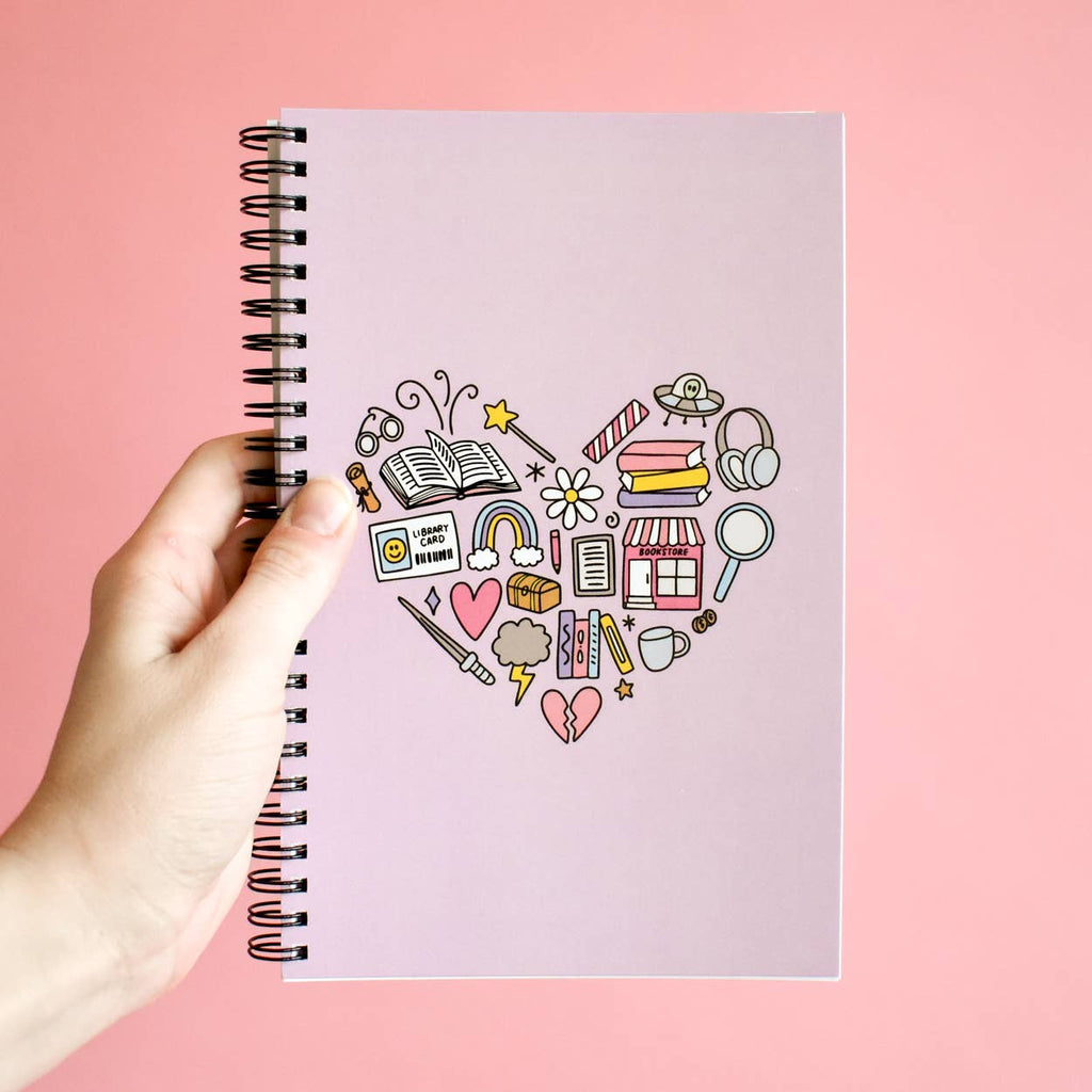Reading Heart Reading Log Journal | Book Review Tracker