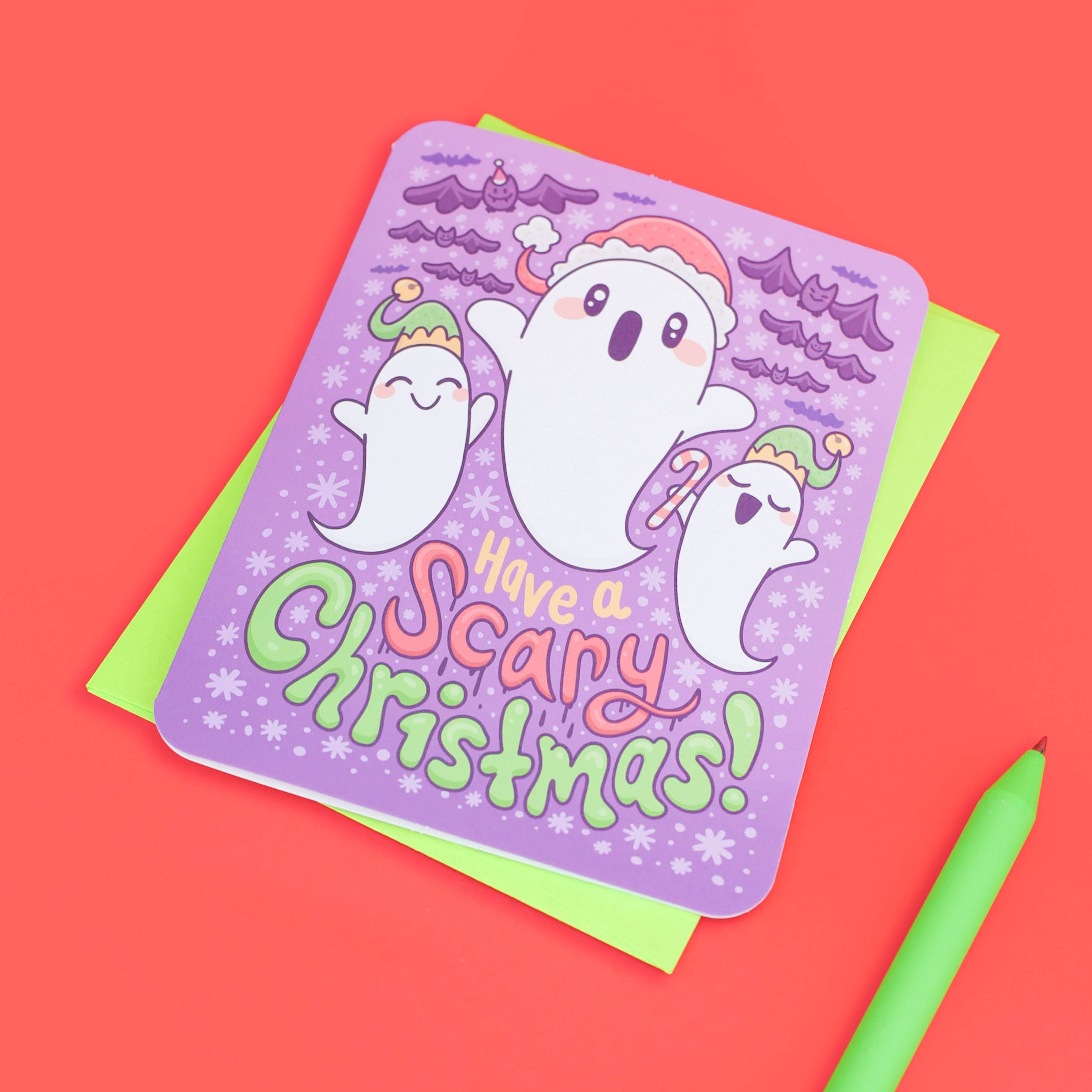 Scary Christmas Ghosts Card