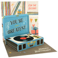 Record Player Pop‑Up Birthday Card