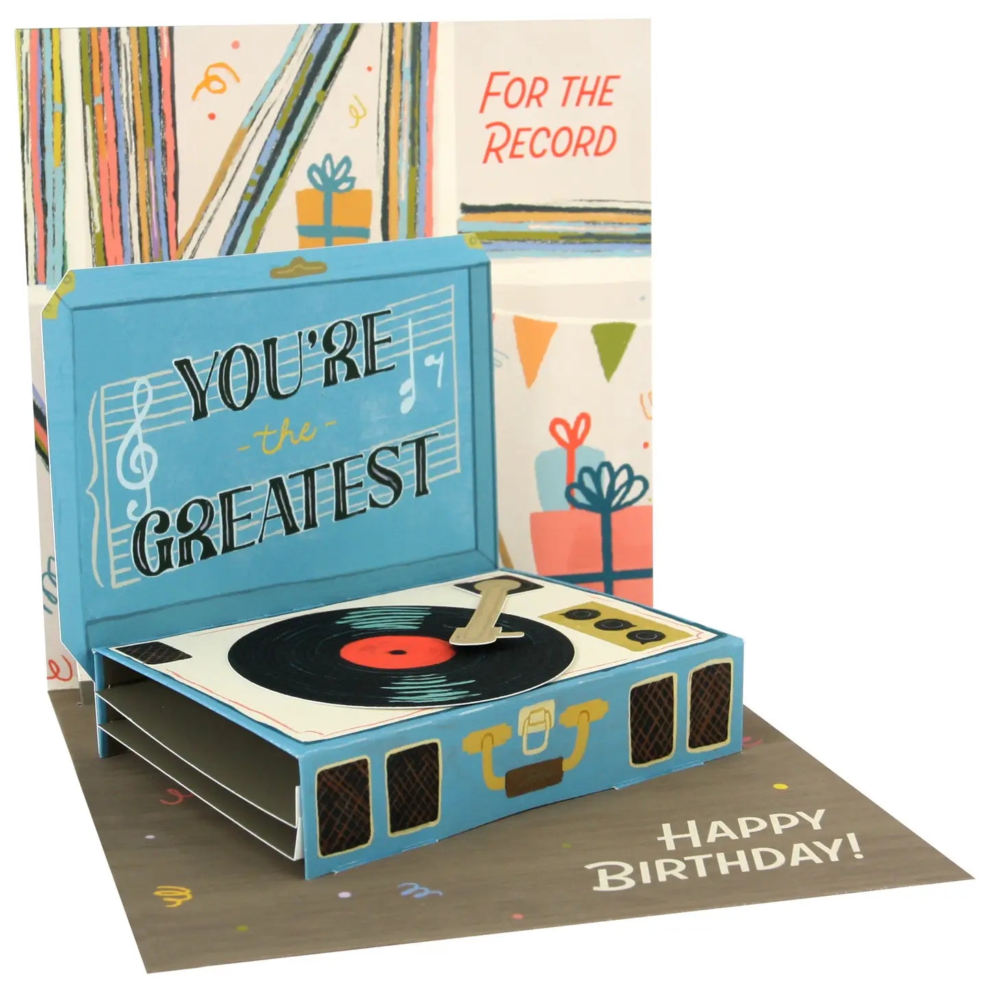 Record Player Pop‑Up Birthday Card