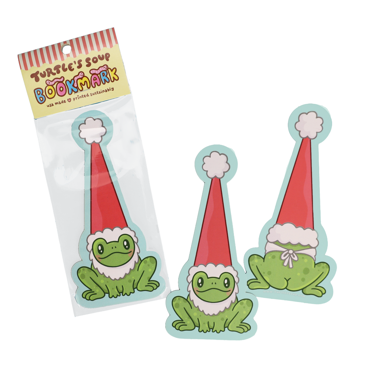 Santa Frog Bookmark