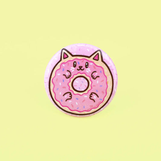 Donut Cat Button