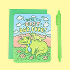 Best Dad Alligator Card
