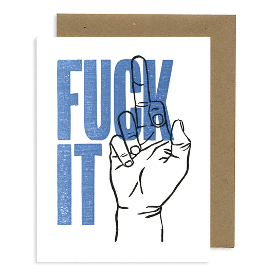 Fuck It Letterpress Card