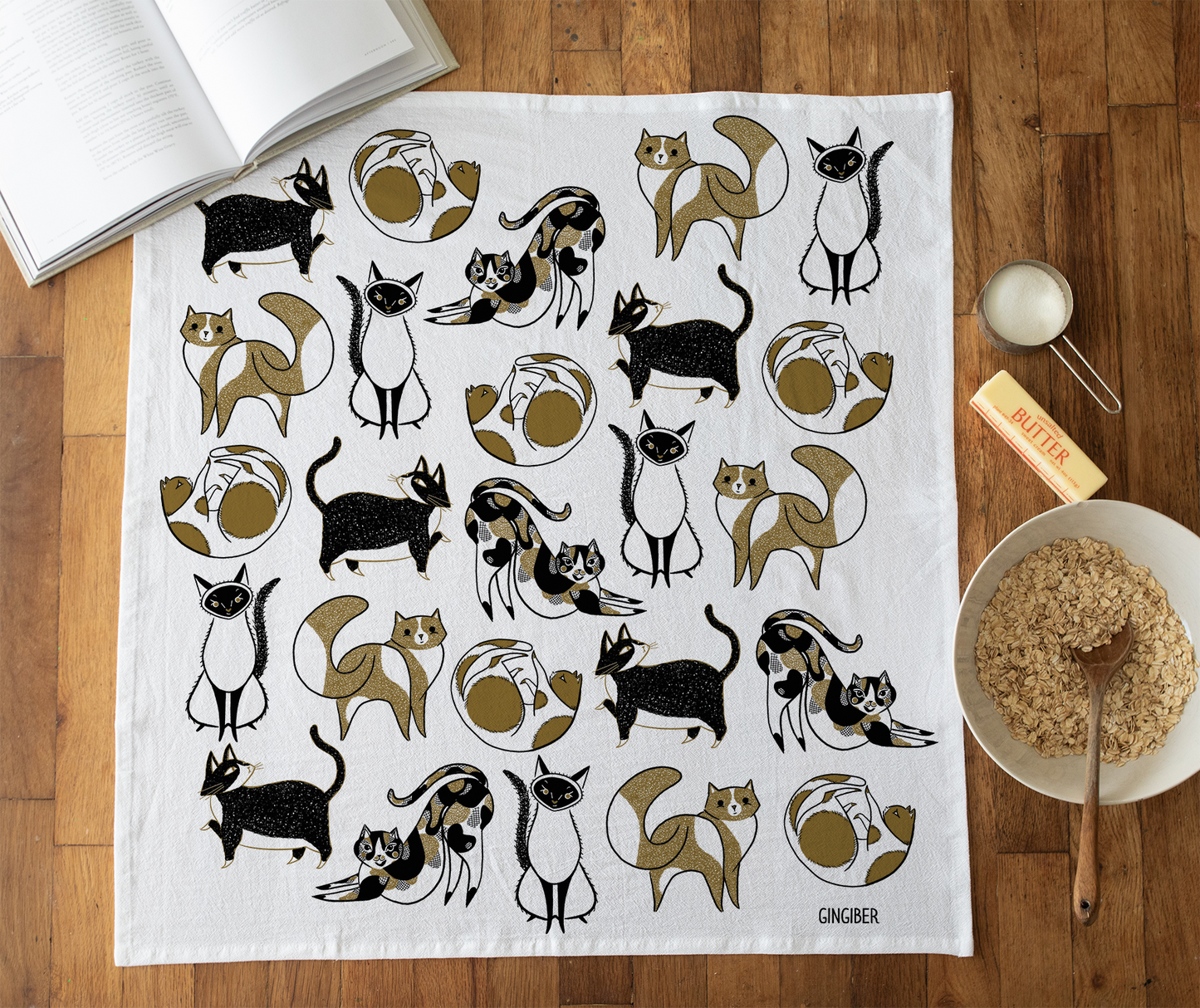 Cat Tea Towel