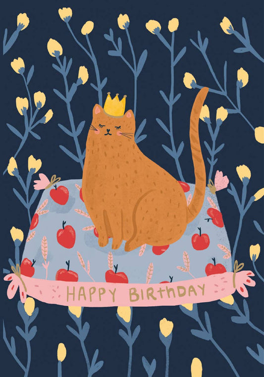 Royal Kitty Birthday Card