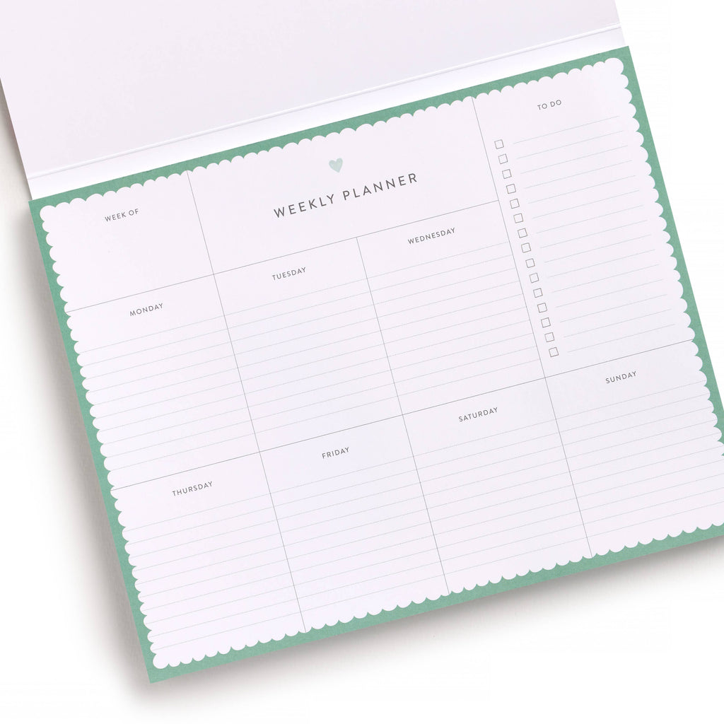 Happy Plaid Covered Weekly Planner