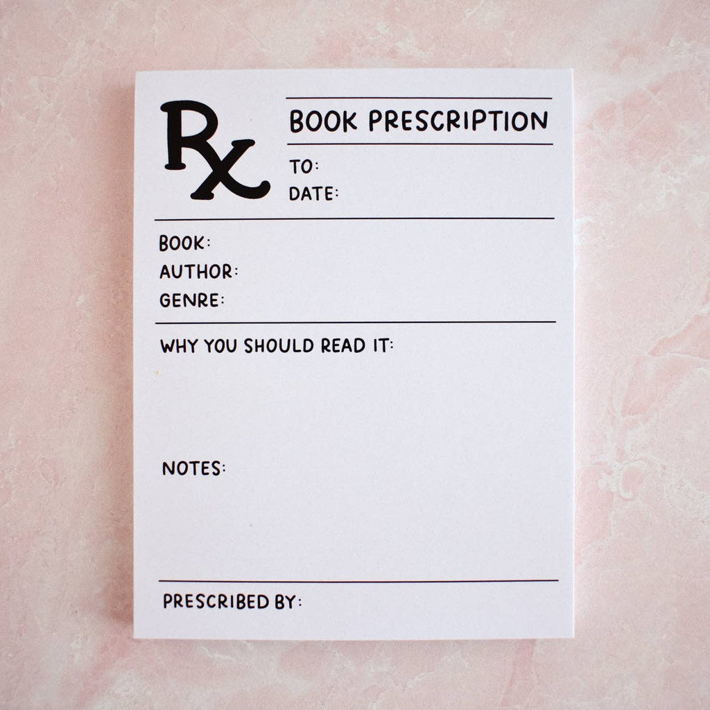 Book Prescription Notepad | Reading Stationery
