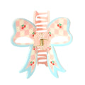 Cherry Checkered Bow Hair Claw