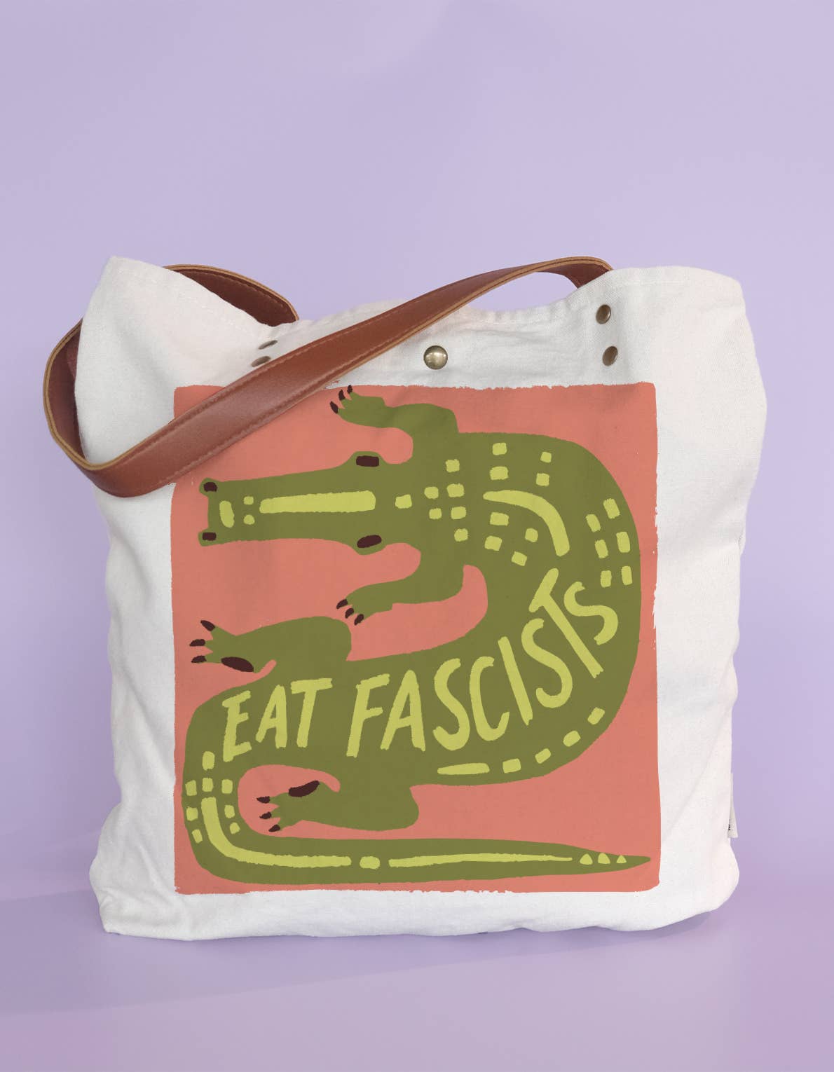Eat Fascists Canvas Tote Bag
