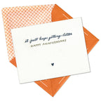 Love Anniversary Letterpress Card - It Keeps Getting Better