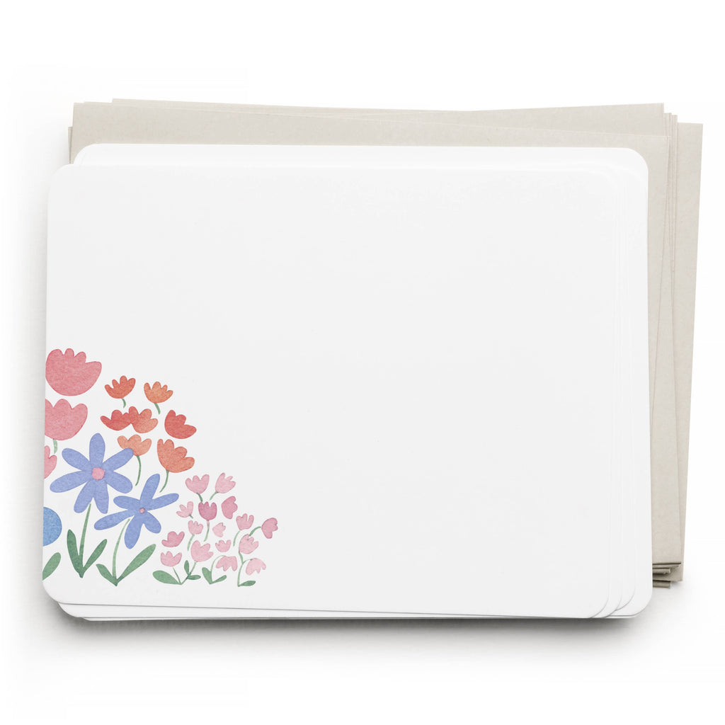 Flower Patch Flat Notes (Boxed set of 8 Notecards)