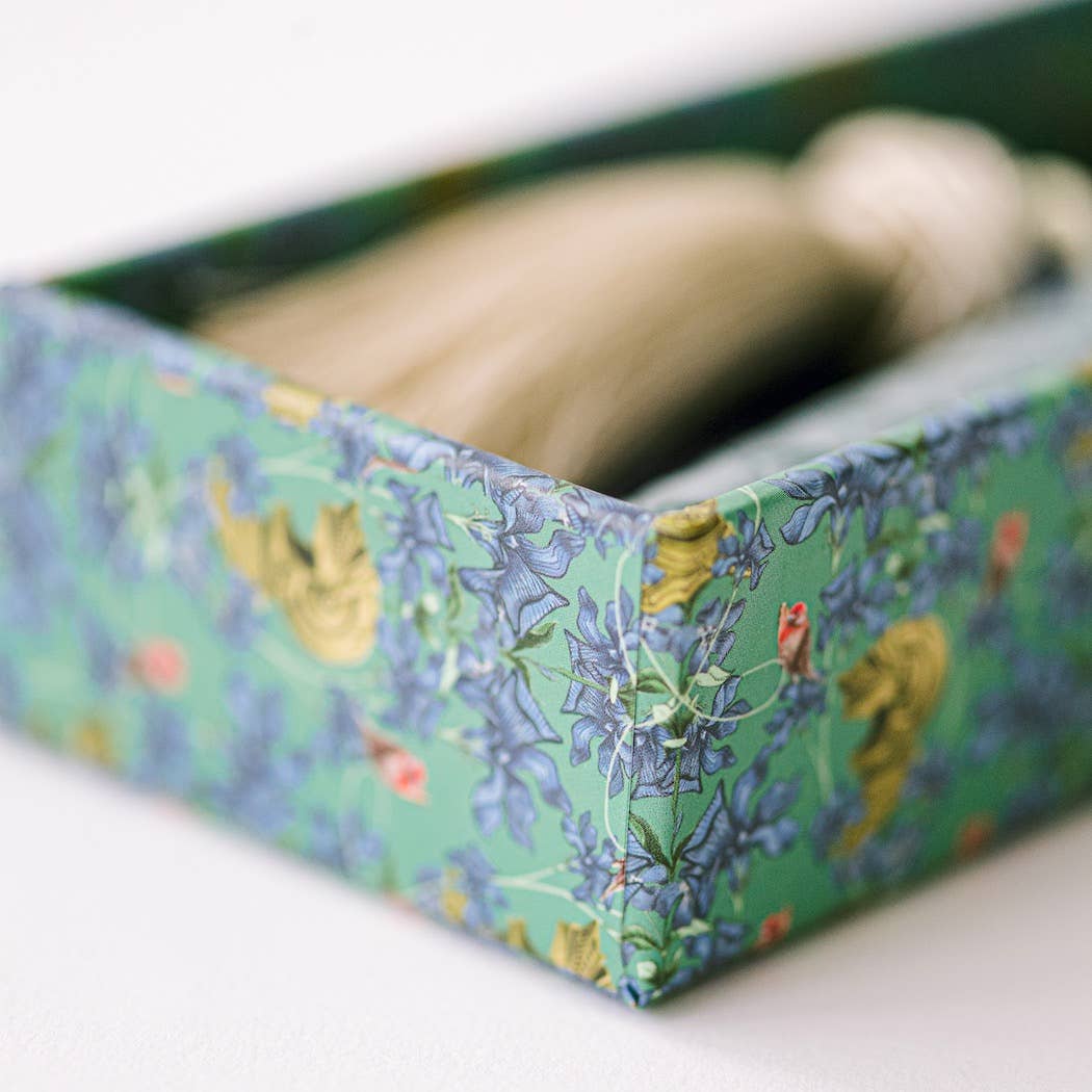 Ivory and Gold Heirloom Scissors with Case -  Dusk Blue