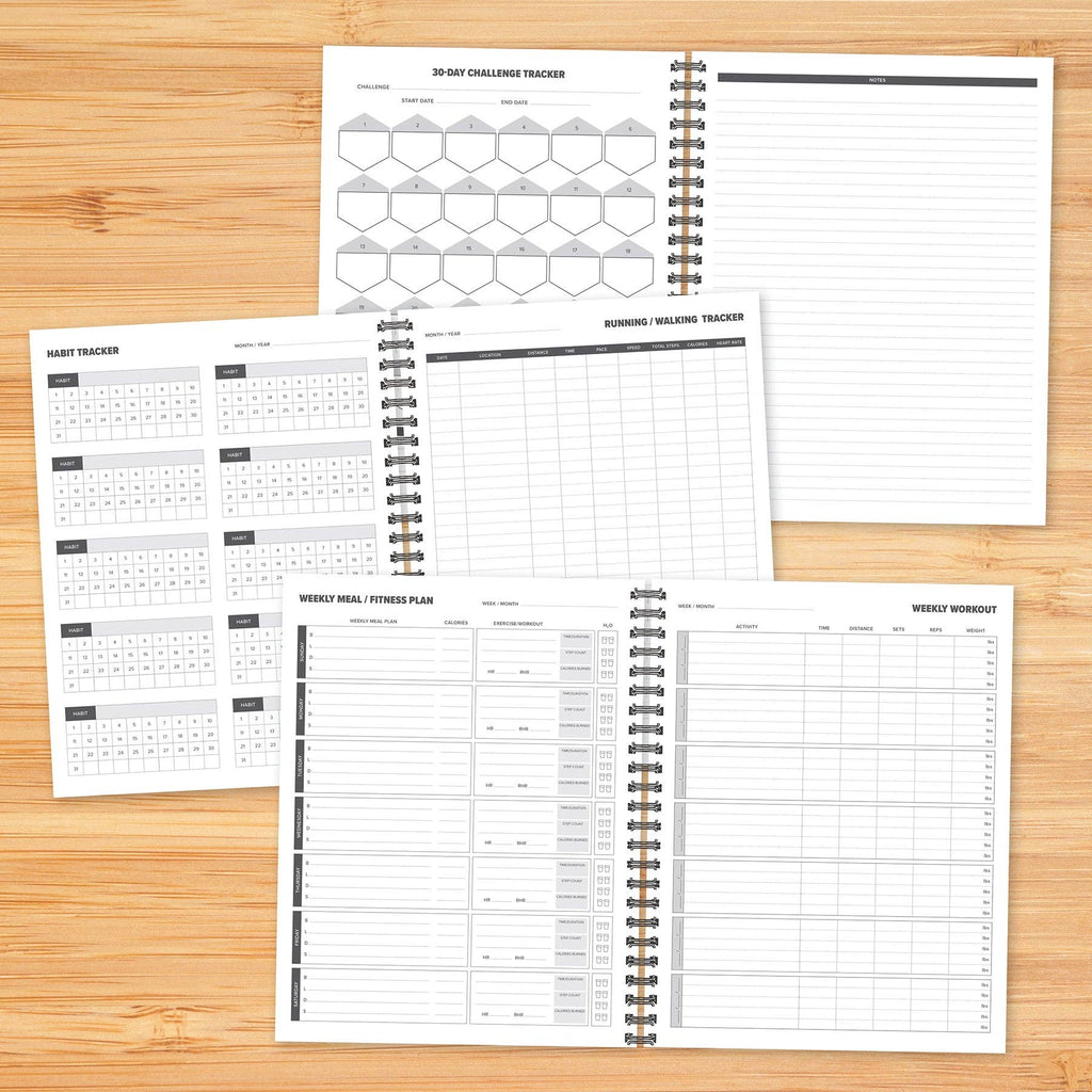 Undated Monthly Fitness Planner 8.5" x 11"
