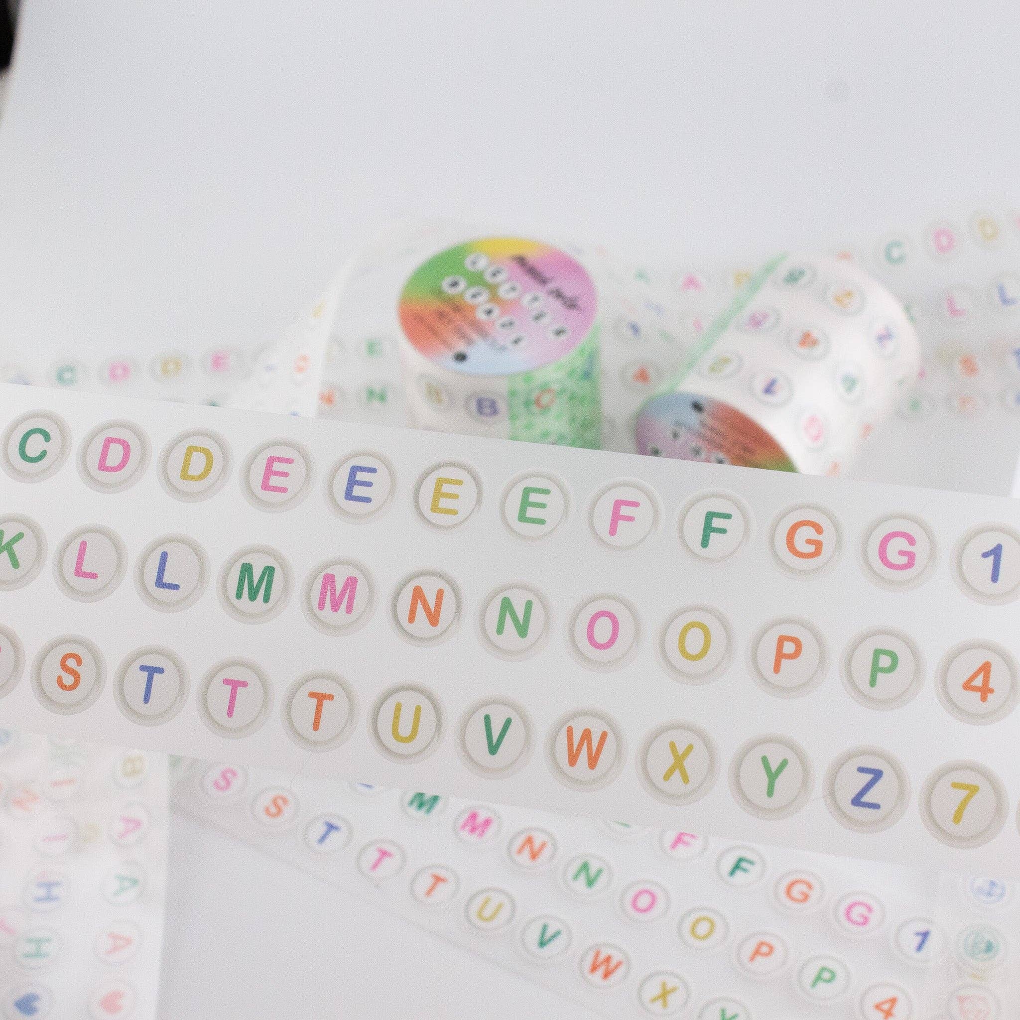 Multi-Color Letter Beads PET Tape - 50mm