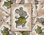 Off to Misbehave Mouse Sticker